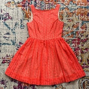 American Apparel Coral Lace Dress
